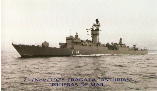 Fragata Asturias Pruebas de mar