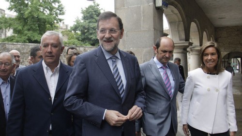 Mariano Rajoy con Javier Arenas