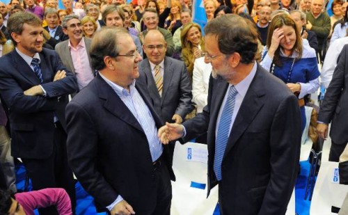 Mariano Rajoy con Juan Herrera, Presidente de Castilla y León